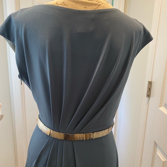 Suzy Chin for Maggy Boutique Blue Dress Sz Medium - Picture 2 of 6